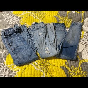 three abercrombie high rise ankle skinny jeans bundle pack